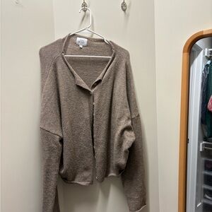 Things Between | button up Women's Tan Sweater
